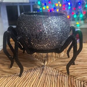 BBW Glittery Black Spider Bowl